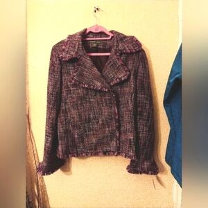 Josephine Chaus NWT Purple Tweed Jacket